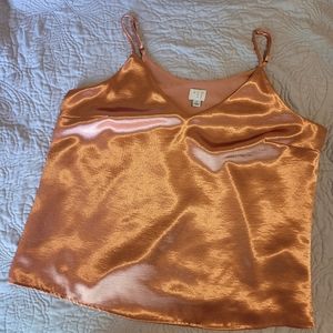 A new day Large Silky Burnt Orange Tank